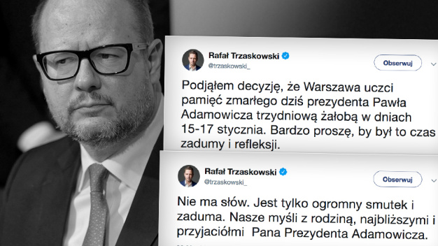 Warszawa żegna Pawła Adamowicza. Prezydent ogłosił trzydniową żałobę